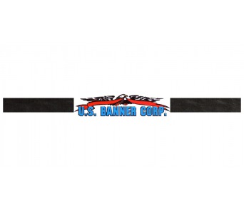 2X8 10 OZ STANDARD BANNER - BLACK, SBK2X8